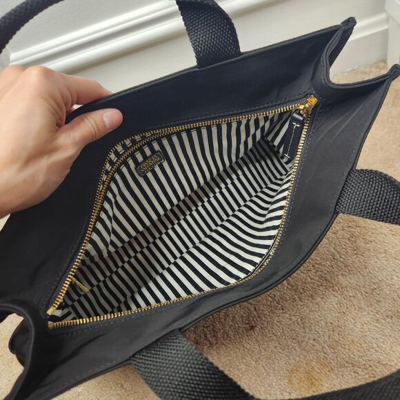 Frances Valentine New York Kate Black Tote Bag Shoulder Bag Purse - Picture 8 of 11